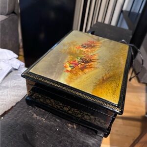 traditional hand-painted Russian lacquer box